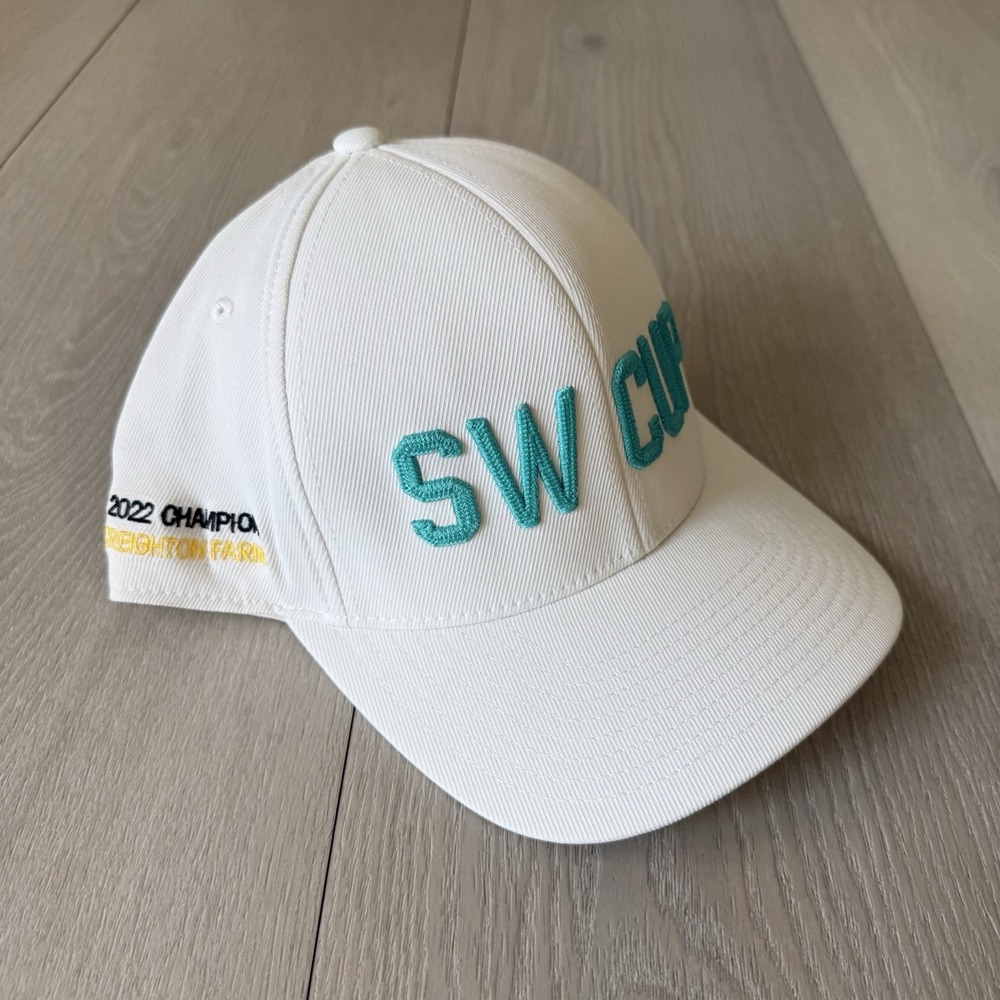 G/FORE Golf Hat White 110 Flexfit Snapback Perforated Yupoong SWING CUP